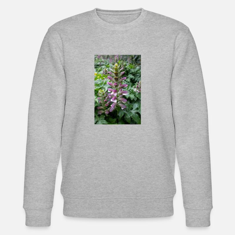 Bärenverschluss bei Dorniger Akanthus - Stanley/Stella Unisex Bio-Sweatshirt CHANGER  - Grau meliert