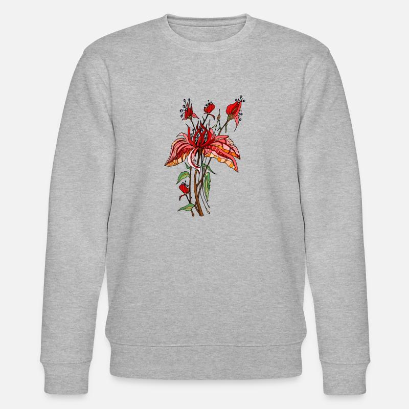 Blumen - Stanley/Stella Unisex Bio-Sweatshirt CHANGER  - Grau meliert
