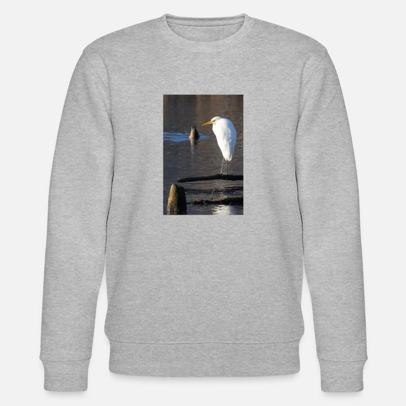Silberreiher - Stanley/Stella Unisex Bio-Sweatshirt CHANGER  - Grau meliert
