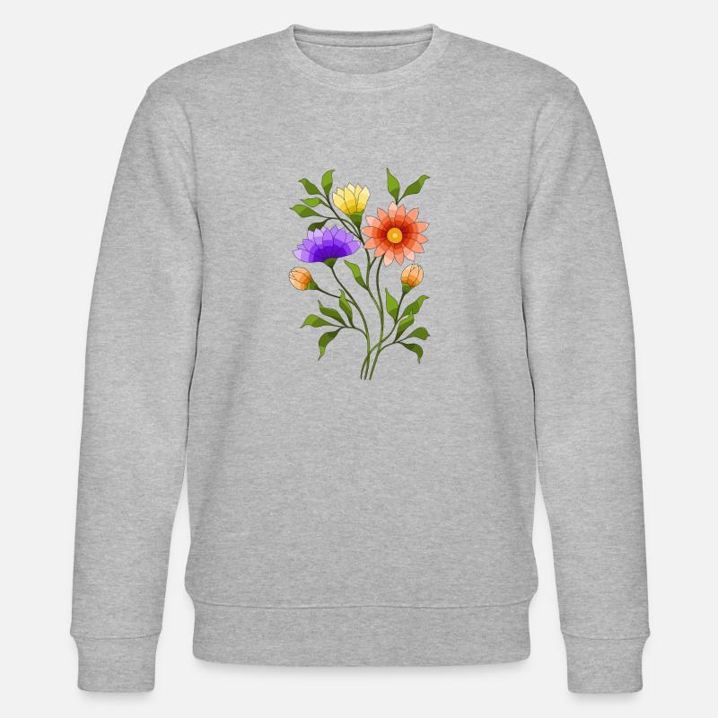 Blumen - Stanley/Stella Unisex Bio-Sweatshirt CHANGER  - Grau meliert