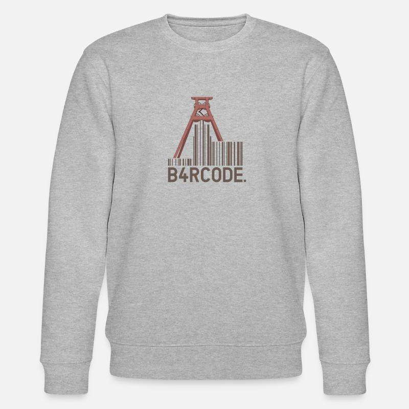 B4RCODE. Essen - Stanley/Stella Unisex Bio-Sweatshirt CHANGER  - Grau meliert