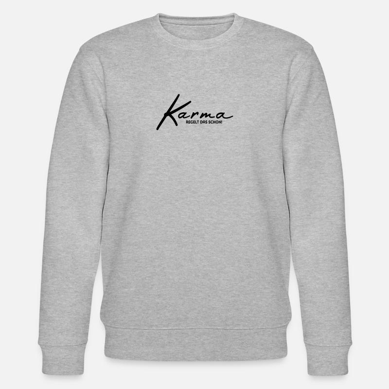Karma - regel das schon! - Stanley/Stella Unisex Bio-Sweatshirt CHANGER  - Grau meliert
