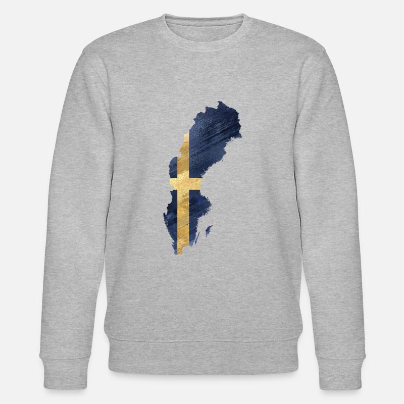 SUÈDE MAP DRAPEAU - Sweat bio CHANGER Stanley/Stella Unisexe - gris chiné