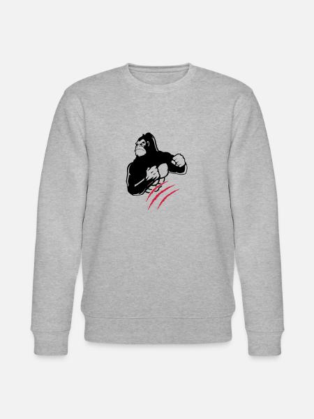 gorilla claw - Stanley/Stella CHANGER Unisex Organic Sweatshirt - heather grey