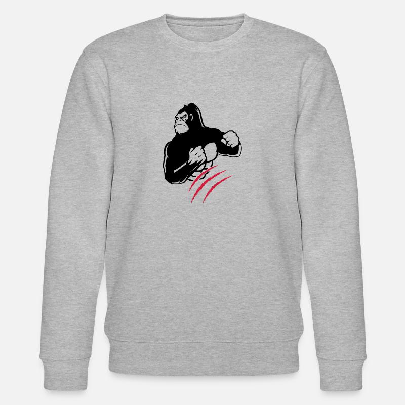 gorilla claw - Stanley/Stella CHANGER Unisex Organic Sweatshirt - heather grey