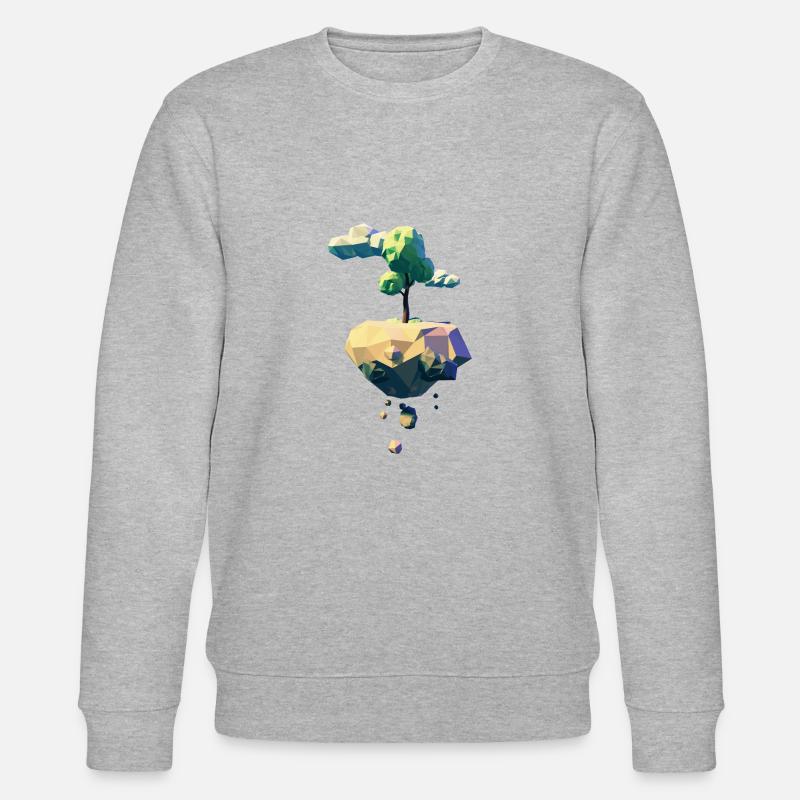 Flying Tree | Low Poly - Stanley/Stella Unisex Bio-Sweatshirt CHANGER  - Grau meliert