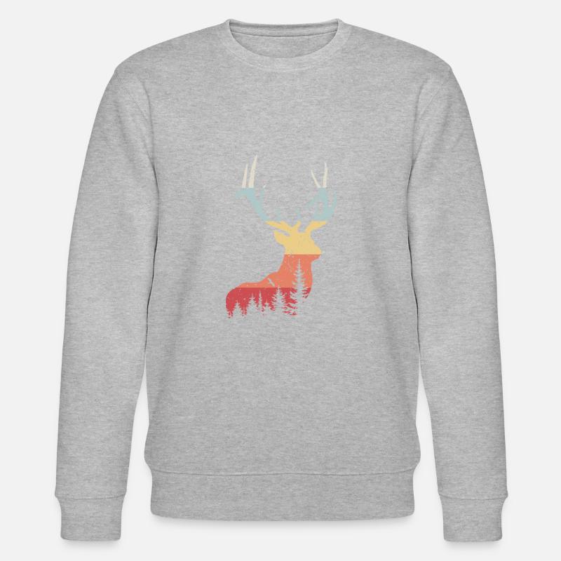 Hirsch - Stanley/Stella Unisex Bio-Sweatshirt CHANGER  - Grau meliert