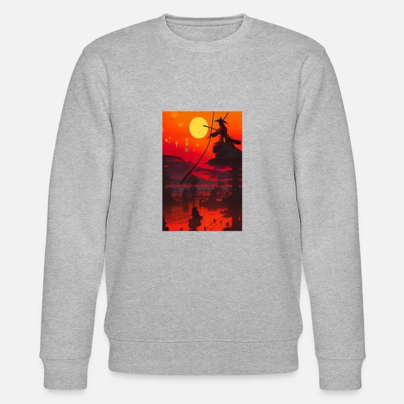 Samurai 1 - Stanley/Stella Unisex Bio-Sweatshirt CHANGER  - Grau meliert