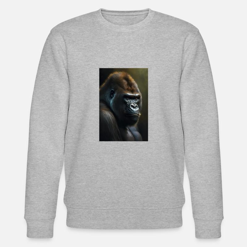 Gorilla Monkey Cool - Sweat bio CHANGER Stanley/Stella Unisexe - gris chiné