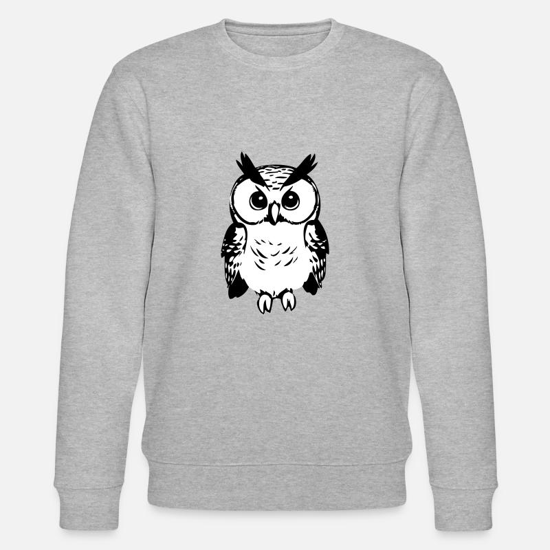 Süße Eule - Stanley/Stella Unisex Bio-Sweatshirt CHANGER  - Grau meliert