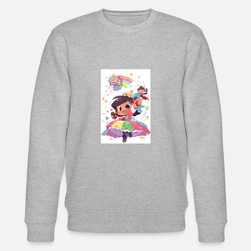 Diverses Pride-Trio: Freundschaft feiern und - Stanley/Stella Unisex Bio-Sweatshirt CHANGER  - Grau meliert