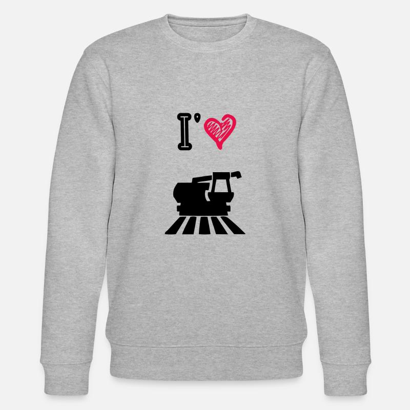 J’aime les moissonneuse - Sweat bio CHANGER Stanley/Stella Unisexe - gris chiné