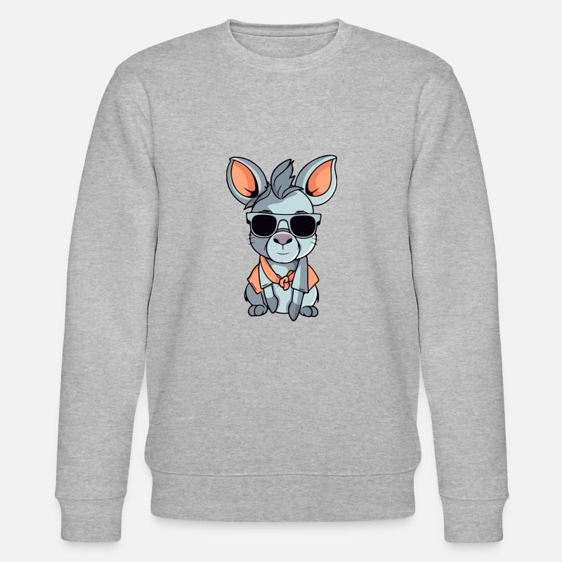 Marty der Esel - Stanley/Stella Unisex Bio-Sweatshirt CHANGER  - Grau meliert