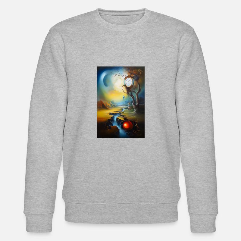Die Zeit läuft - Stanley/Stella Unisex Bio-Sweatshirt CHANGER  - Grau meliert