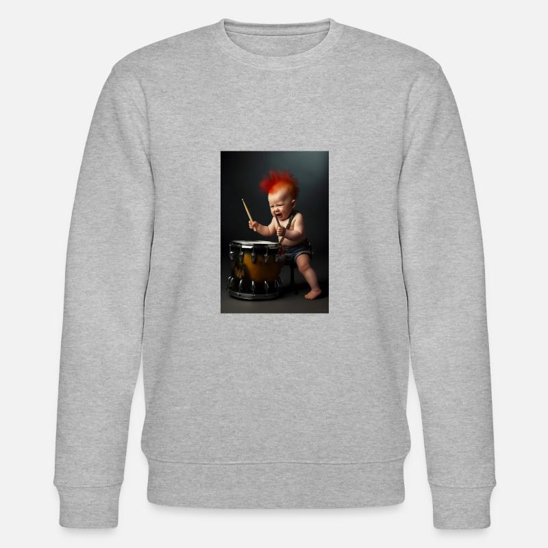 Trommel Baby - Stanley/Stella Unisex Bio-Sweatshirt CHANGER  - Grau meliert