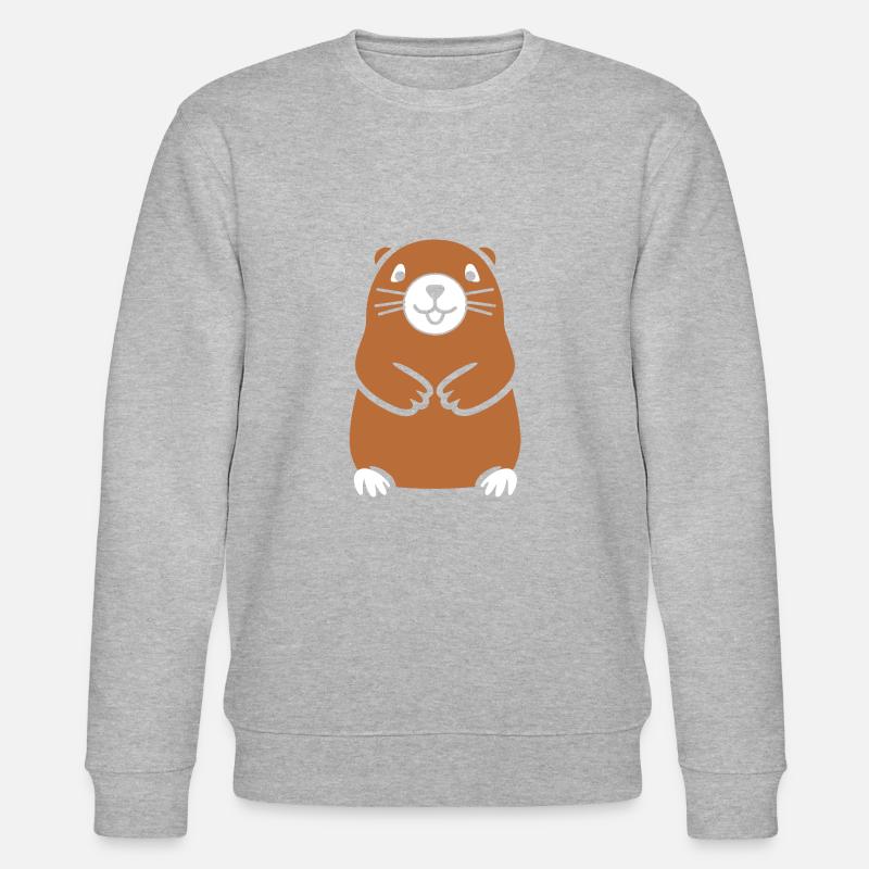 Einfaches Murmeltier - Stanley/Stella Unisex Bio-Sweatshirt CHANGER  - Grau meliert