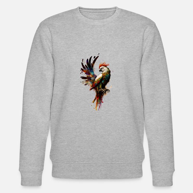 Papagei - Stanley/Stella Unisex Bio-Sweatshirt CHANGER  - Grau meliert