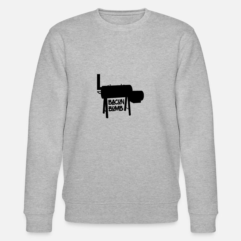 Smoker Bacon Bomb - Stanley/Stella Unisex Bio-Sweatshirt CHANGER  - Grau meliert