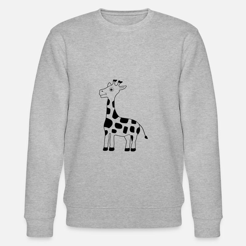 Giraffe schwarz - Stanley/Stella Unisex Bio-Sweatshirt CHANGER  - Grau meliert