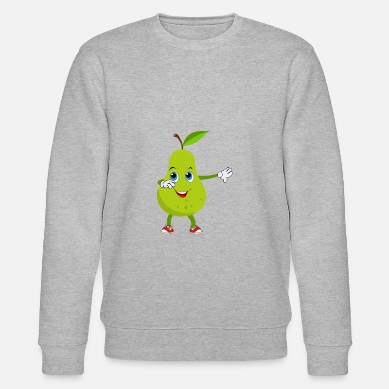 Birne Dabbing Obst Frucht - Stanley/Stella Unisex Bio-Sweatshirt CHANGER - Grau meliert