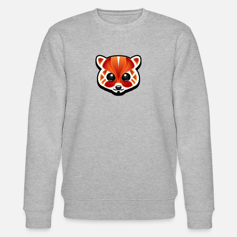 Roter Panda - Stanley/Stella Unisex Bio-Sweatshirt CHANGER  - Grau meliert