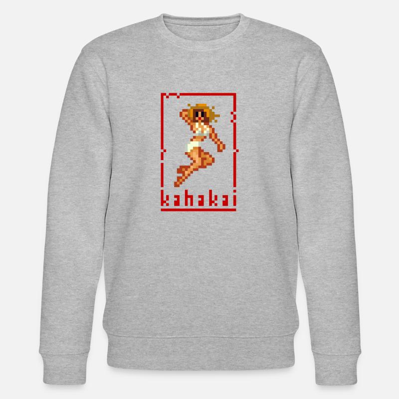 pixel pinup beach - Stanley/Stella Unisex Bio-Sweatshirt CHANGER  - Grau meliert
