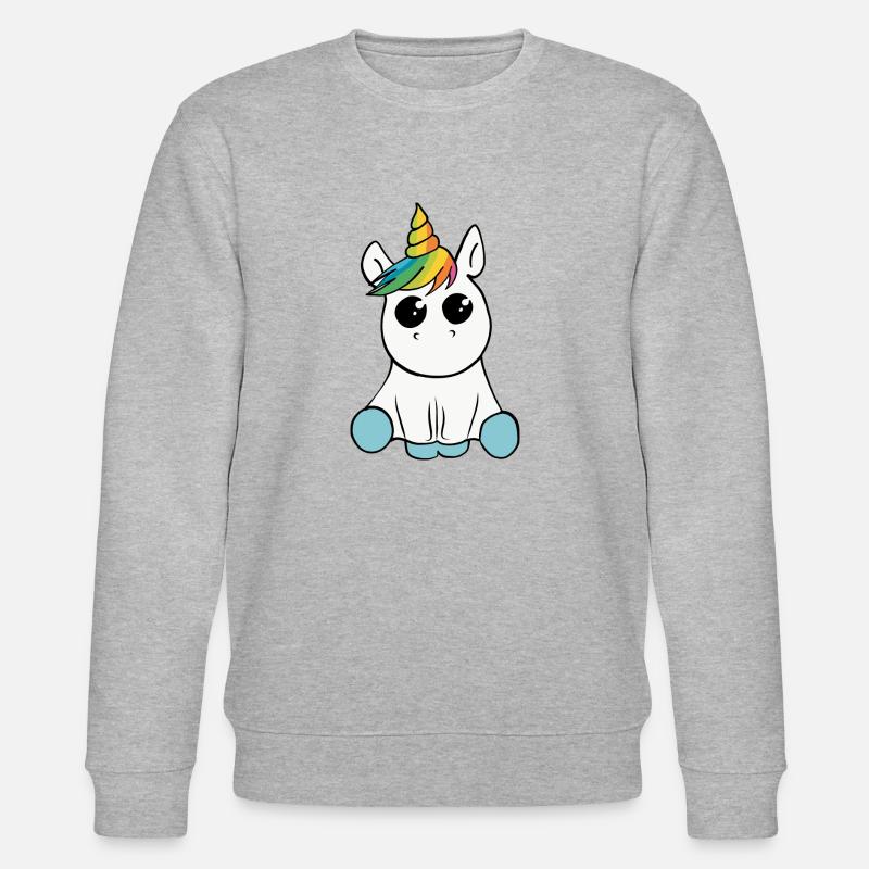 Einhorn - Stanley/Stella Unisex Bio-Sweatshirt CHANGER  - Grau meliert