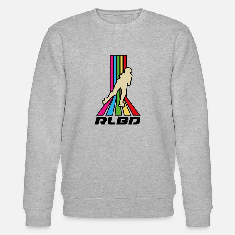 Rollerblade rainbow stripes - Stanley/Stella Unisex Bio-Sweatshirt CHANGER  - Grau meliert