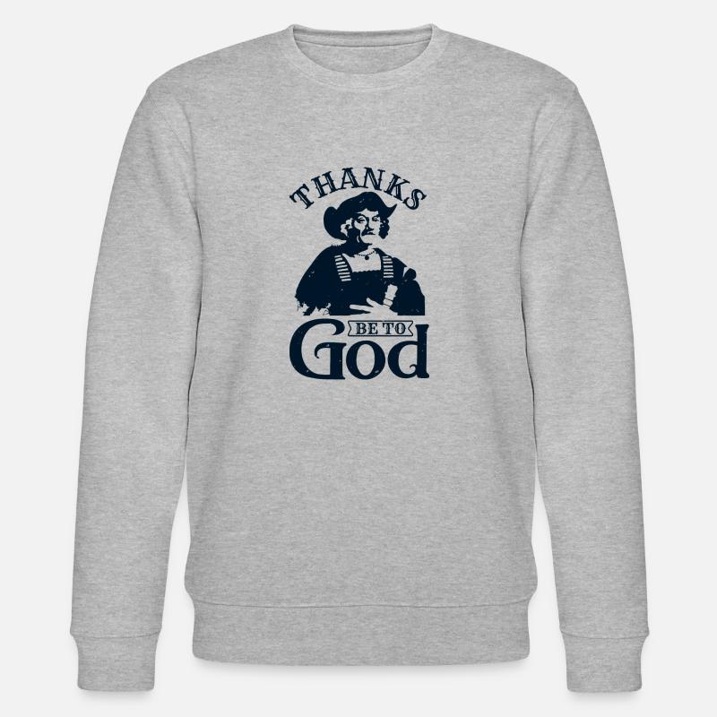 DANK SEI GOTT - Stanley/Stella Unisex Bio-Sweatshirt CHANGER  - Grau meliert