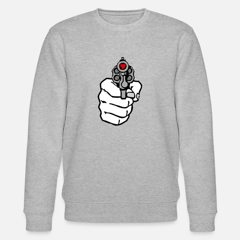 Liebe Schuss - Stanley/Stella Unisex Bio-Sweatshirt CHANGER  - Grau meliert