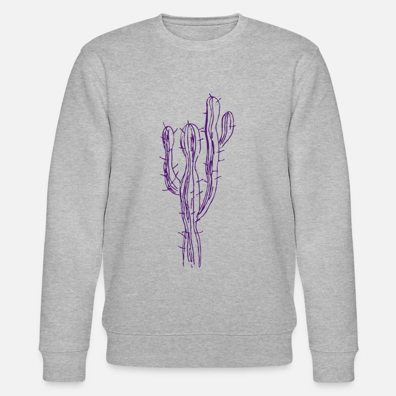 Kaktus - Stanley/Stella Unisex Bio-Sweatshirt CHANGER  - Grau meliert
