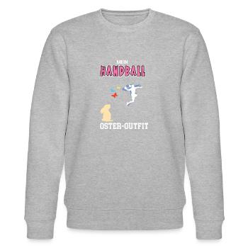 Handball Oster Outfit Ostergeschenk Handballerin - Stanley/Stella Unisex Bio-Sweatshirt CHANGER  - Grau meliert - Vorne - Nik (191cm) & Marisol (170cm)