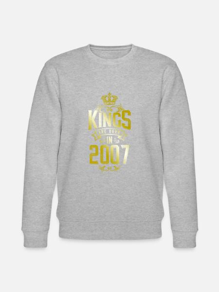 kings are born 2007 - Stanley/Stella CHANGER Unisex Organic Sweatshirt - heather grey
