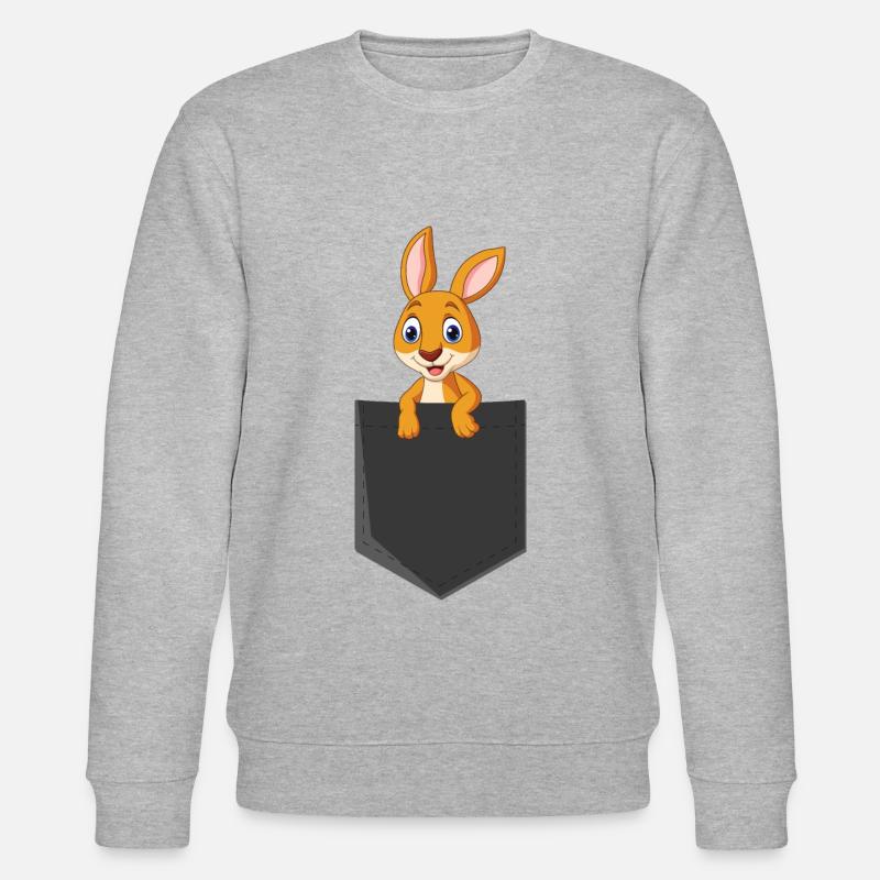 känguru - Stanley/Stella Unisex Bio-Sweatshirt CHANGER  - Grau meliert