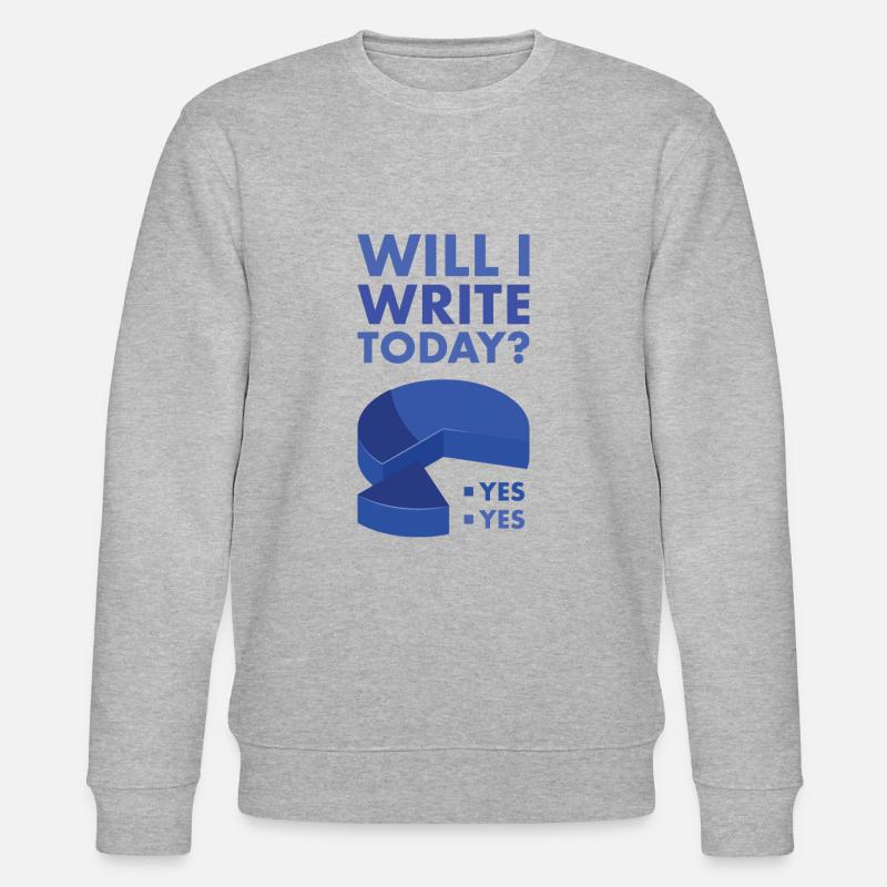 Writer Will I Write Today - Stanley/Stella Unisex Bio-Sweatshirt CHANGER  - Grau meliert
