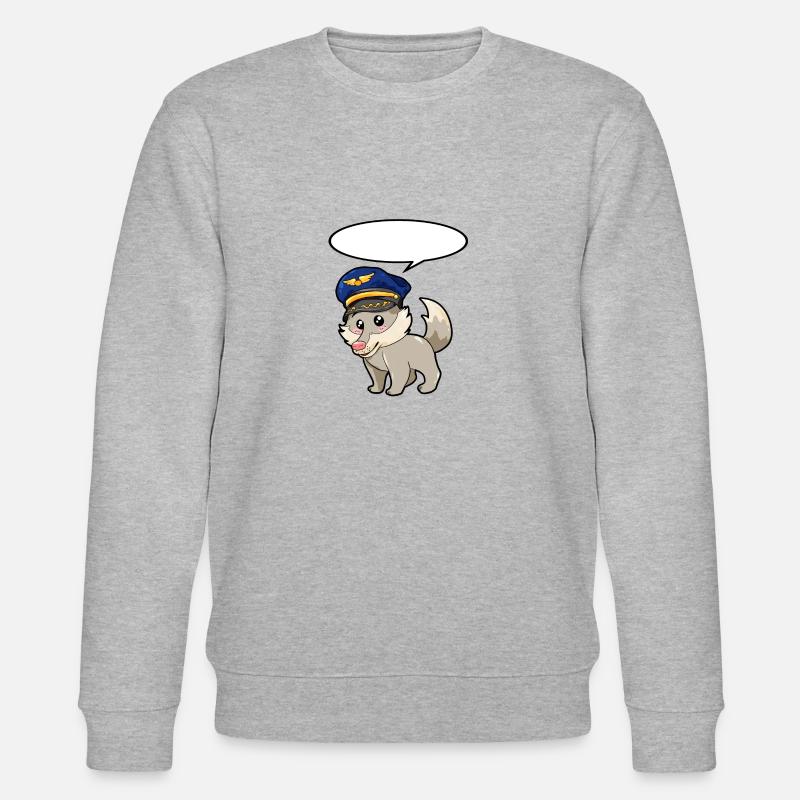 Pilot Wolf - Stanley/Stella Unisex Bio-Sweatshirt CHANGER  - Grau meliert