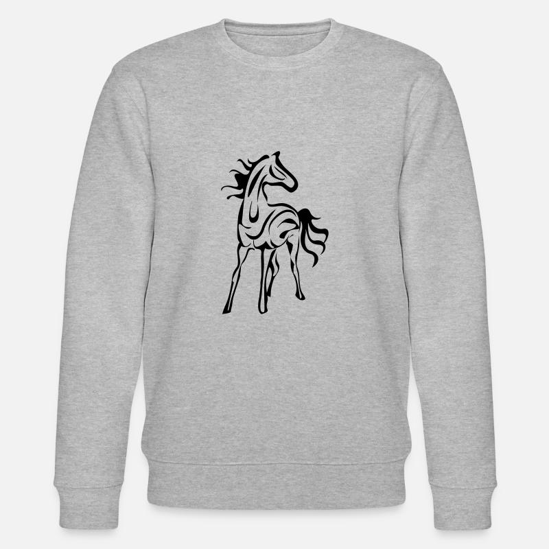 cheval-01 - Sweat bio CHANGER Stanley/Stella Unisexe - gris chiné