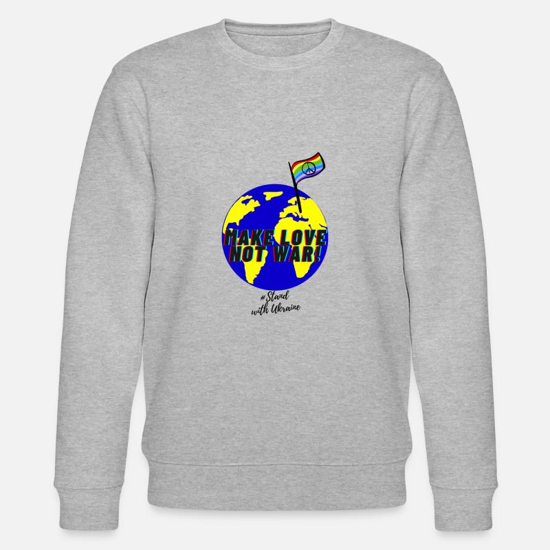 Make Love not War! - Stanley/Stella Unisex Bio-Sweatshirt CHANGER  - Grau meliert