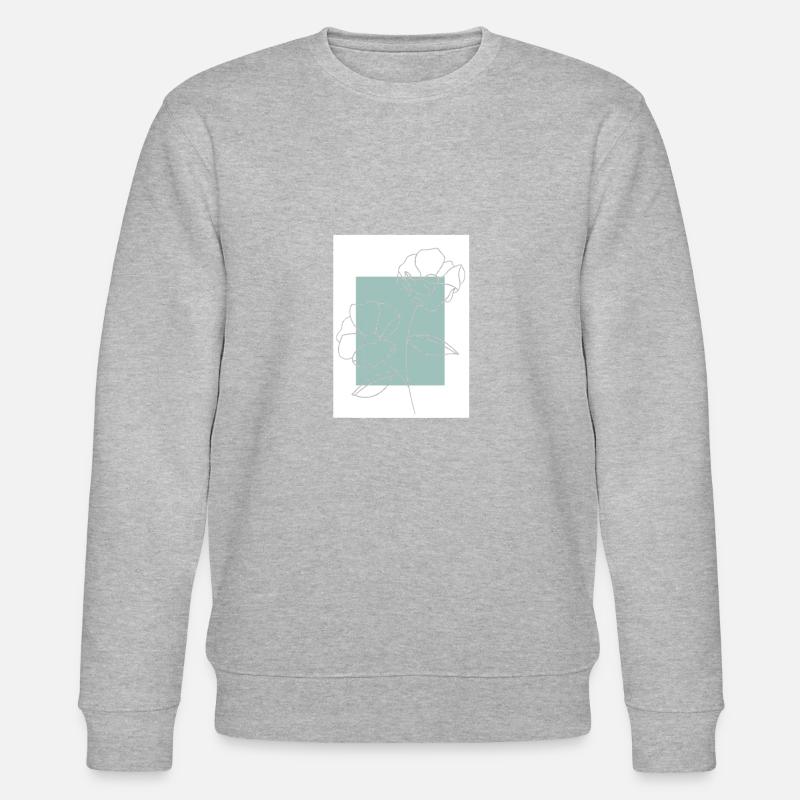 LinieBlumen2 - Stanley/Stella Unisex Bio-Sweatshirt CHANGER  - Grau meliert