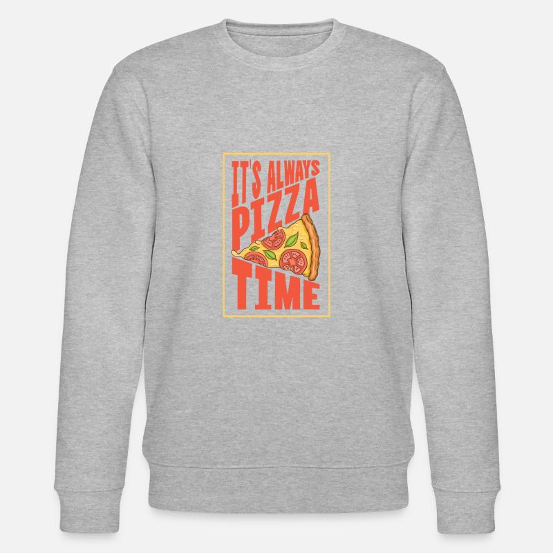 It's always Pizza time - Stanley/Stella Unisex Bio-Sweatshirt CHANGER  - Grau meliert