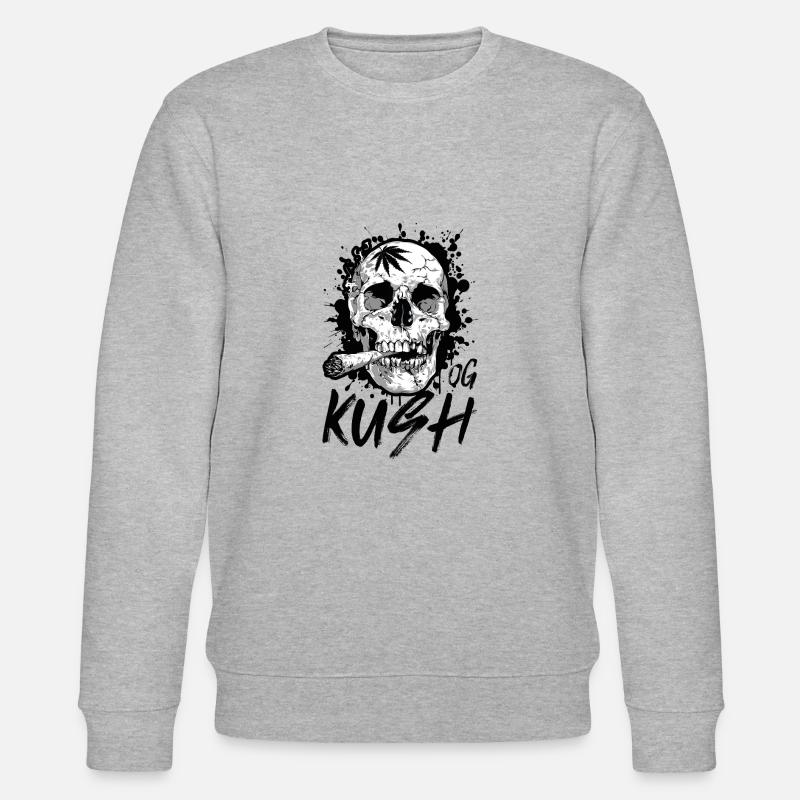 Skull OG Kush Cannabis - Sweat bio CHANGER Stanley/Stella Unisexe - gris chiné