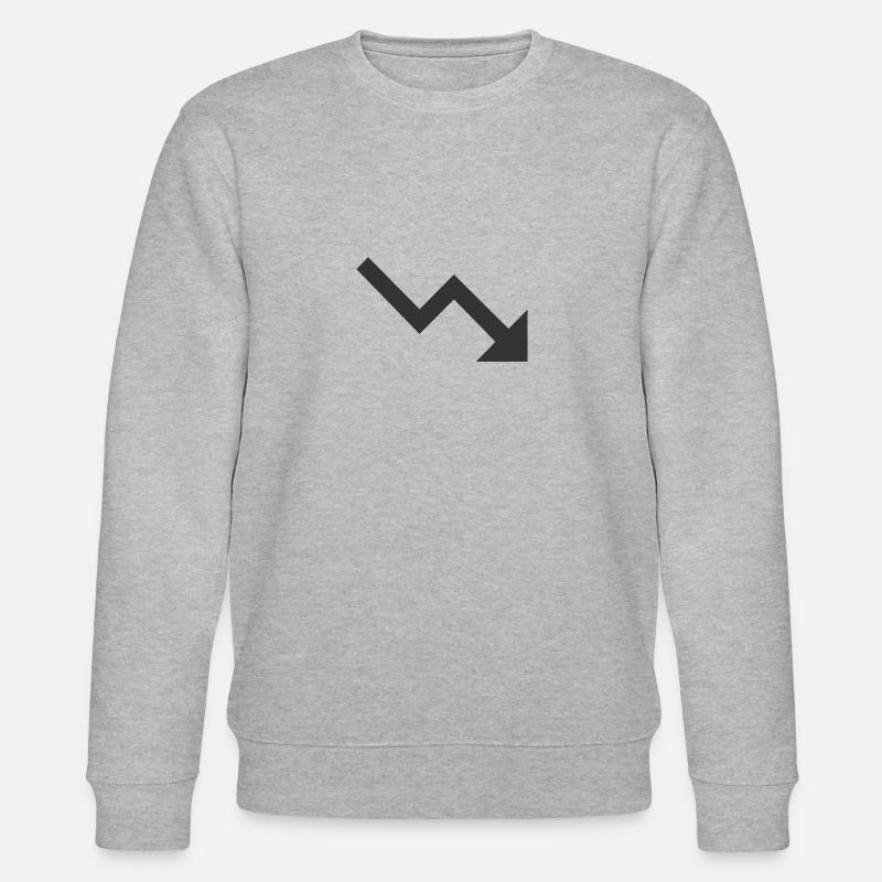 Trend down | Schwarz | Geschenkidee - Stanley/Stella Unisex Bio-Sweatshirt CHANGER  - Grau meliert