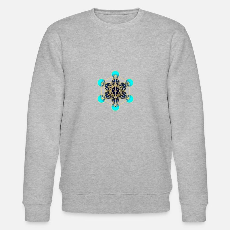 Metatron Cube - Stanley/Stella CHANGER Unisex Organic Sweatshirt - heather grey