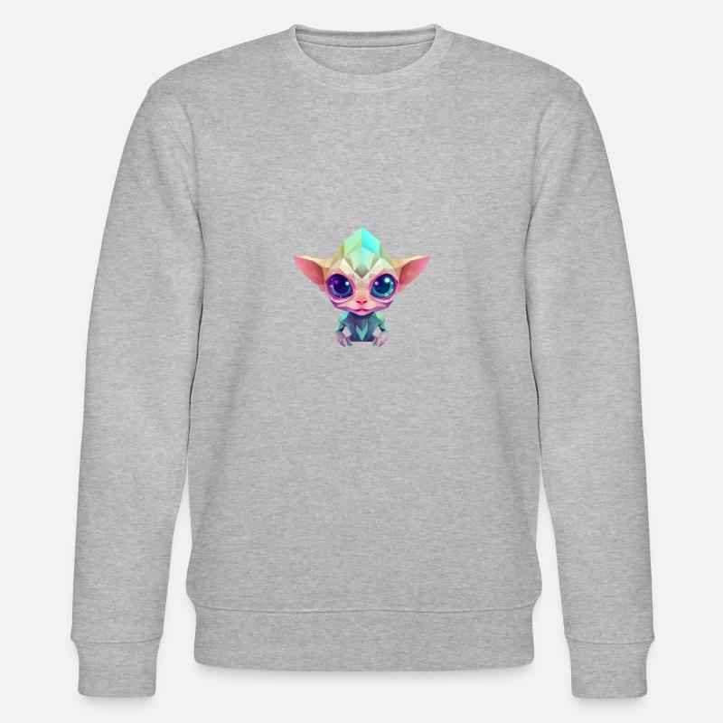 Polygon-Alien - Stanley/Stella Unisex Bio-Sweatshirt CHANGER  - Grau meliert