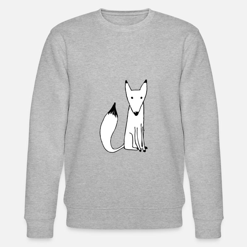 White Fox Isatis - Stanley/Stella CHANGER Unisex Organic Sweatshirt - heather grey