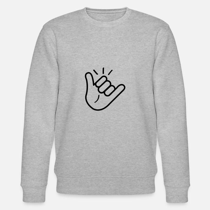 hand call me - Stanley/Stella Unisex Bio-Sweatshirt CHANGER  - Grau meliert