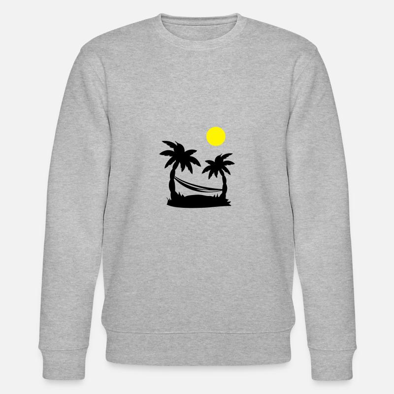 palmen hängematte - Stanley/Stella Unisex Bio-Sweatshirt CHANGER  - Grau meliert