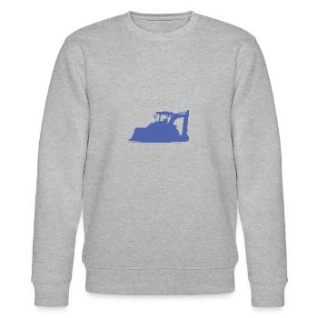 Baggerfahrer und Baugeräteführer Silhouette – - Stanley/Stella Unisex Bio-Sweatshirt CHANGER  - Grau meliert - Vorne - Nik (191cm) & Marisol (170cm)