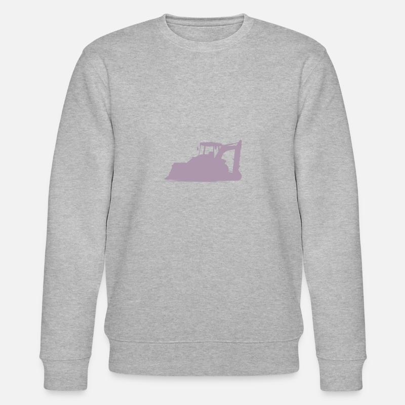 Baggerfahrer und Baugeräteführer Silhouette – - Stanley/Stella Unisex Bio-Sweatshirt CHANGER  - Grau meliert