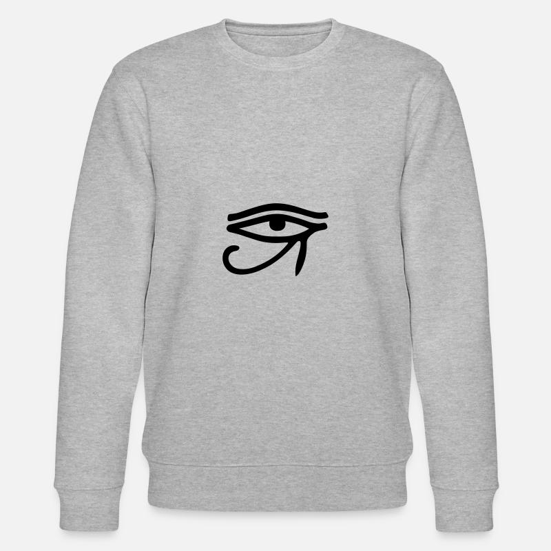 Auge des Horus - Stanley/Stella Unisex Bio-Sweatshirt CHANGER  - Grau meliert